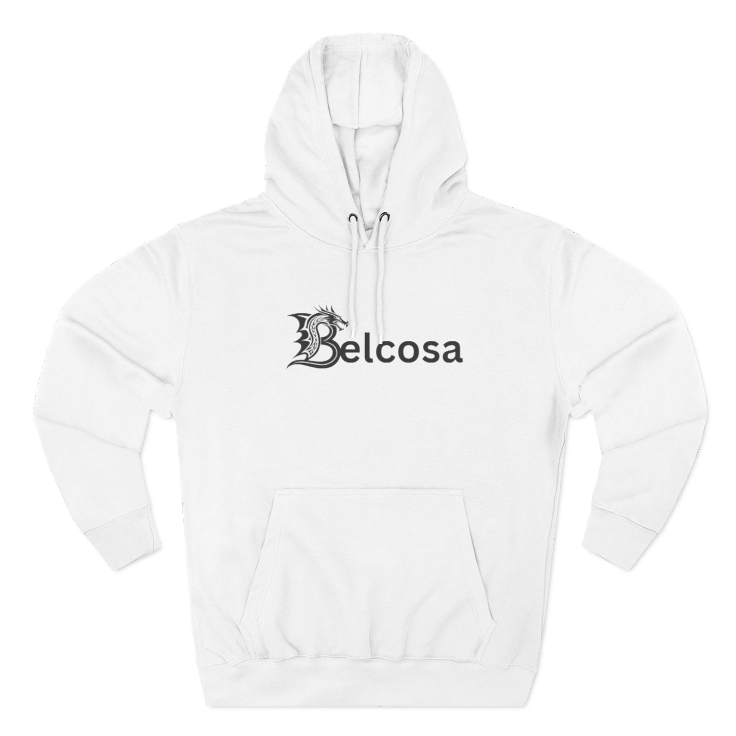 Belcosa Logo Hoodie — Minimal Gothic Script Fleece Hoodie