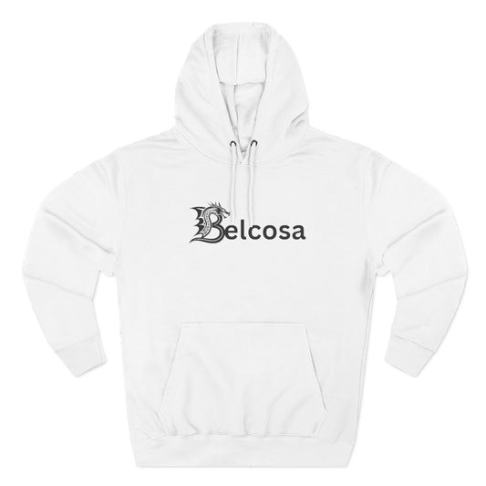 Belcosa Logo Hoodie — Minimal Gothic Script Fleece Hoodie